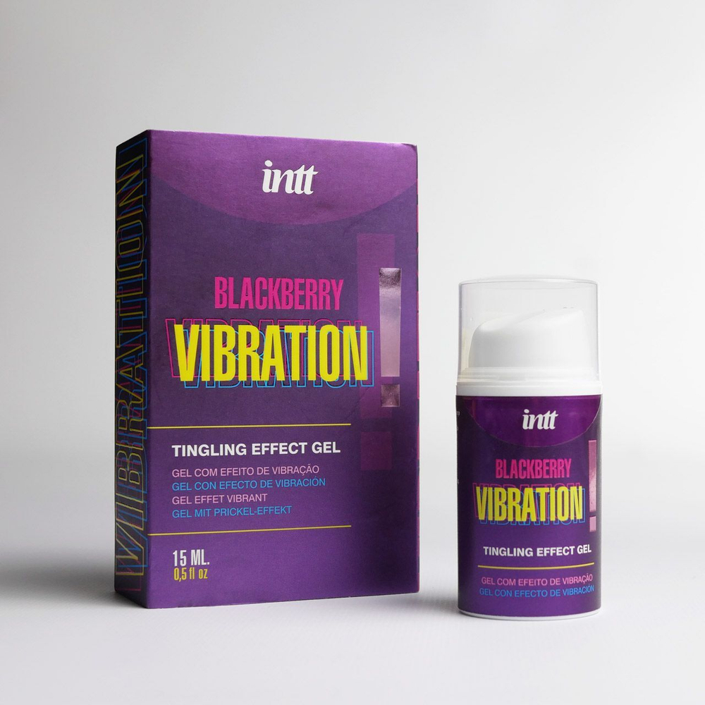 Возбуждающая смазка INTT Blackberry Vibration, виброэффект, 15 мл