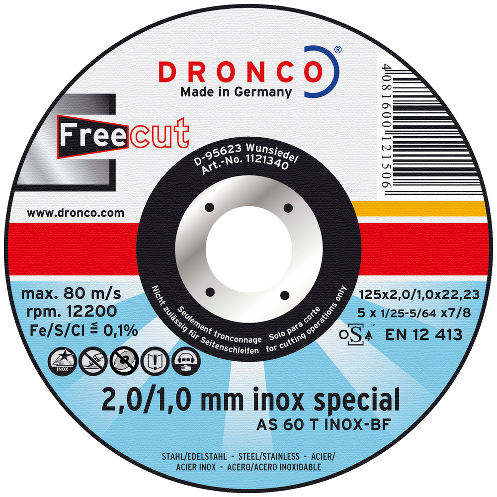 Абразивный отрезной диск Dronco AS 60 T 125х2/1 1121340