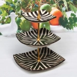 Этажерка для фруктов 3-х ярусная квадратная Риштанская керамика