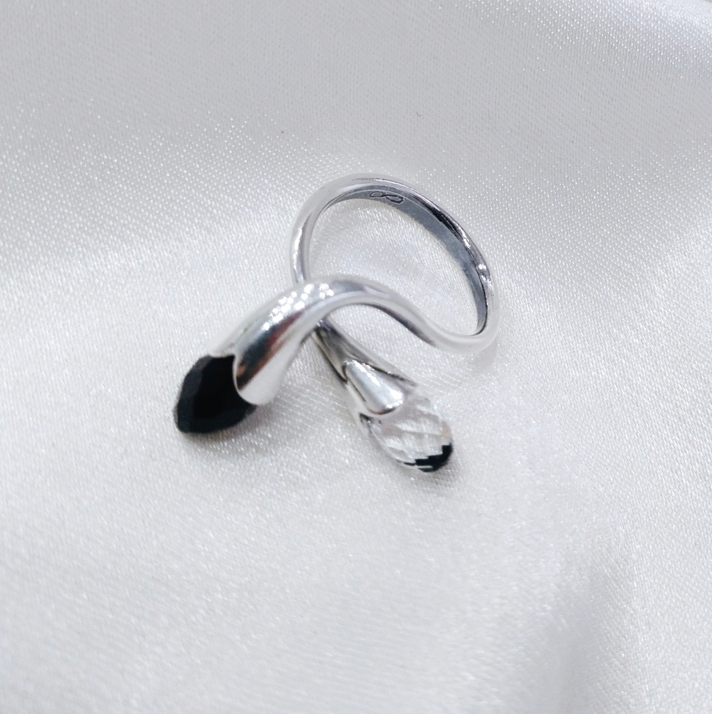 "Пломбир" кольцо в серебряном покрытии из коллекции "Десерт" от Jenavi