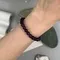 Браслет из аметиста 6 мм, фотография на руке