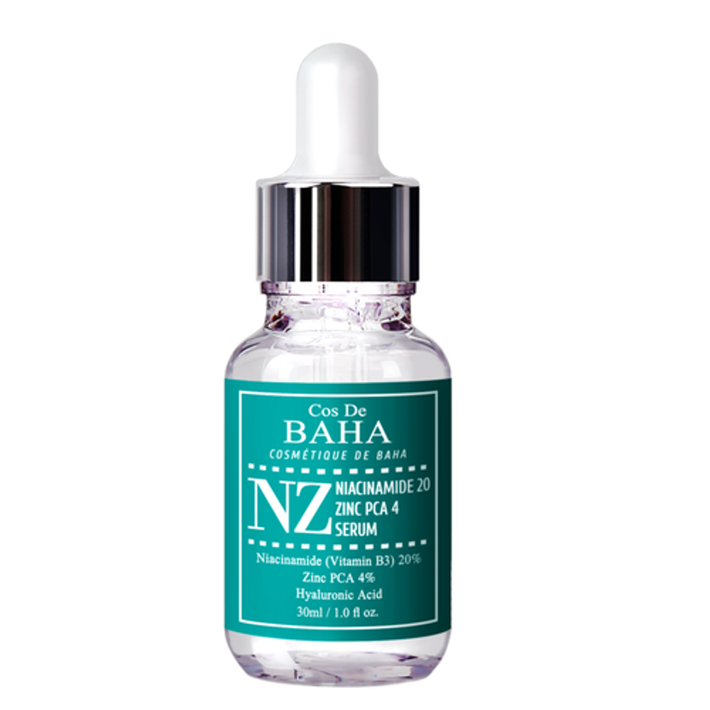 Сыворотка укрепляющая для сужения пор Cos De Baha Niacinamide 20 zinc pca 4 (NZ), 30 мл