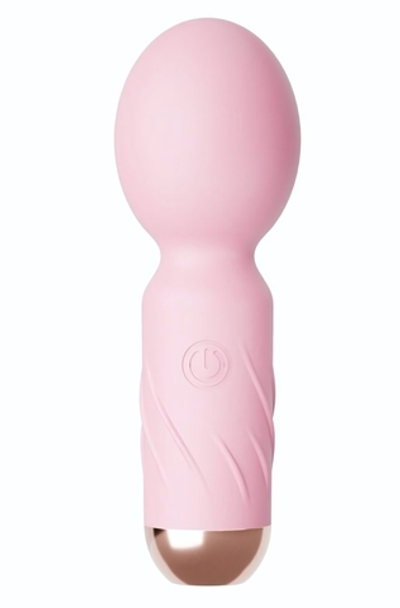 Нежно-розовый мини-wand вибратор для стимуляции эрогенных зон (Цвет: нежно-розовый)