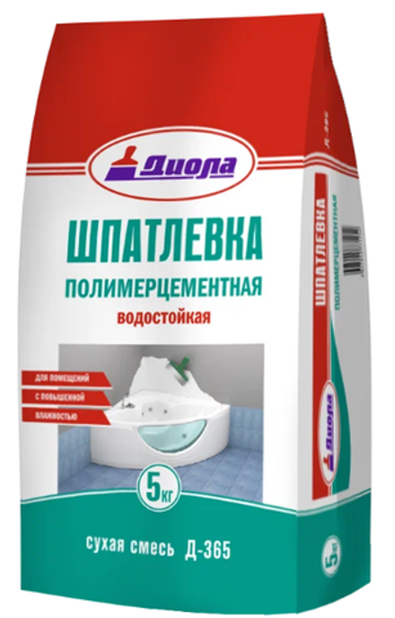 Шпатлевка полим.-цем. водост. Д-365 5кг
