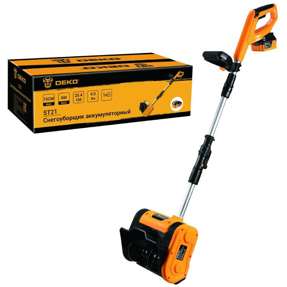 Снегоуборщик аккумуляторный Deko ST21 063-4440 4 Ач 20 В