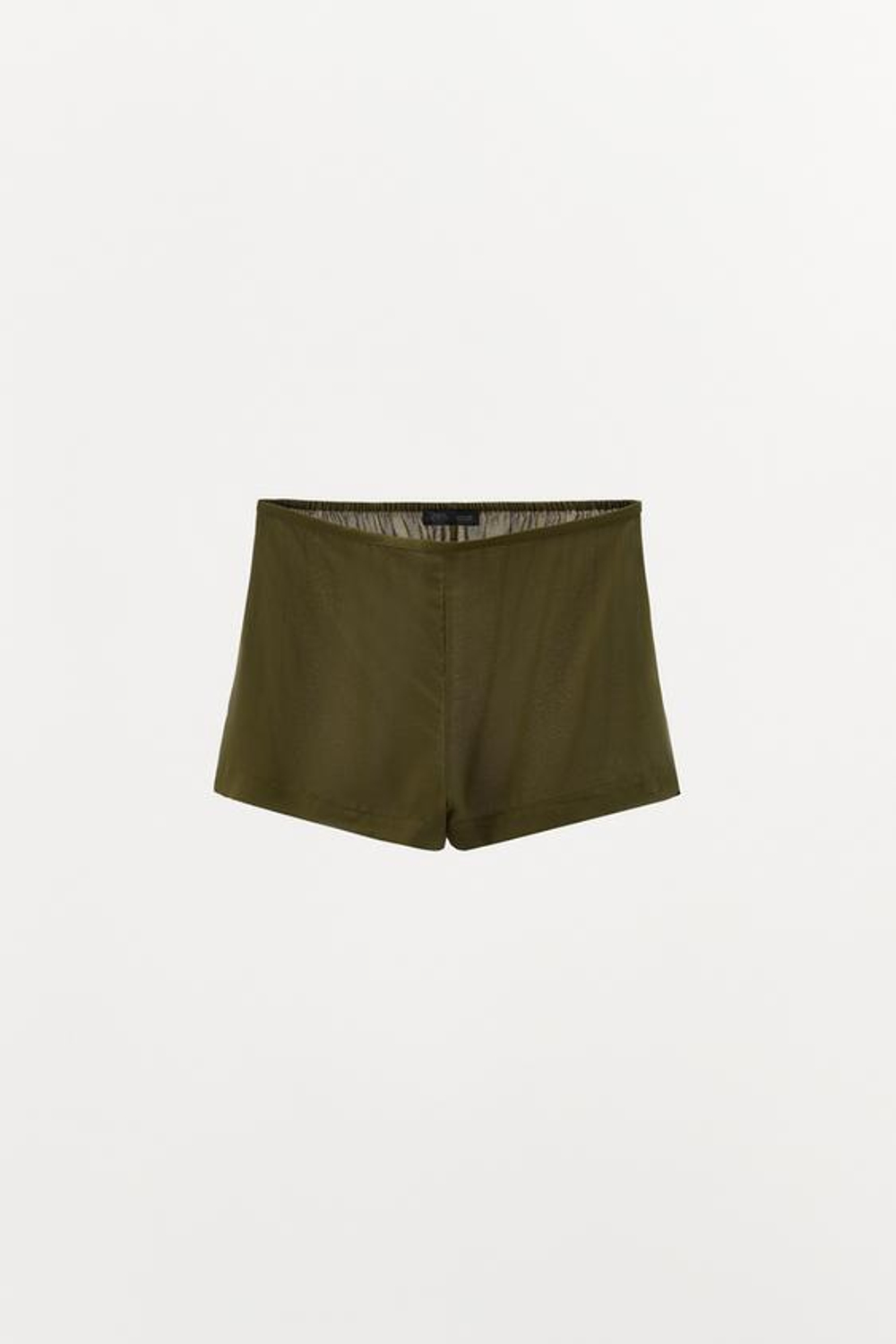 ZARА ШЕЛКОВЫЕ ШОРТЫ 100%, ЗЕЛЕНЫЙ