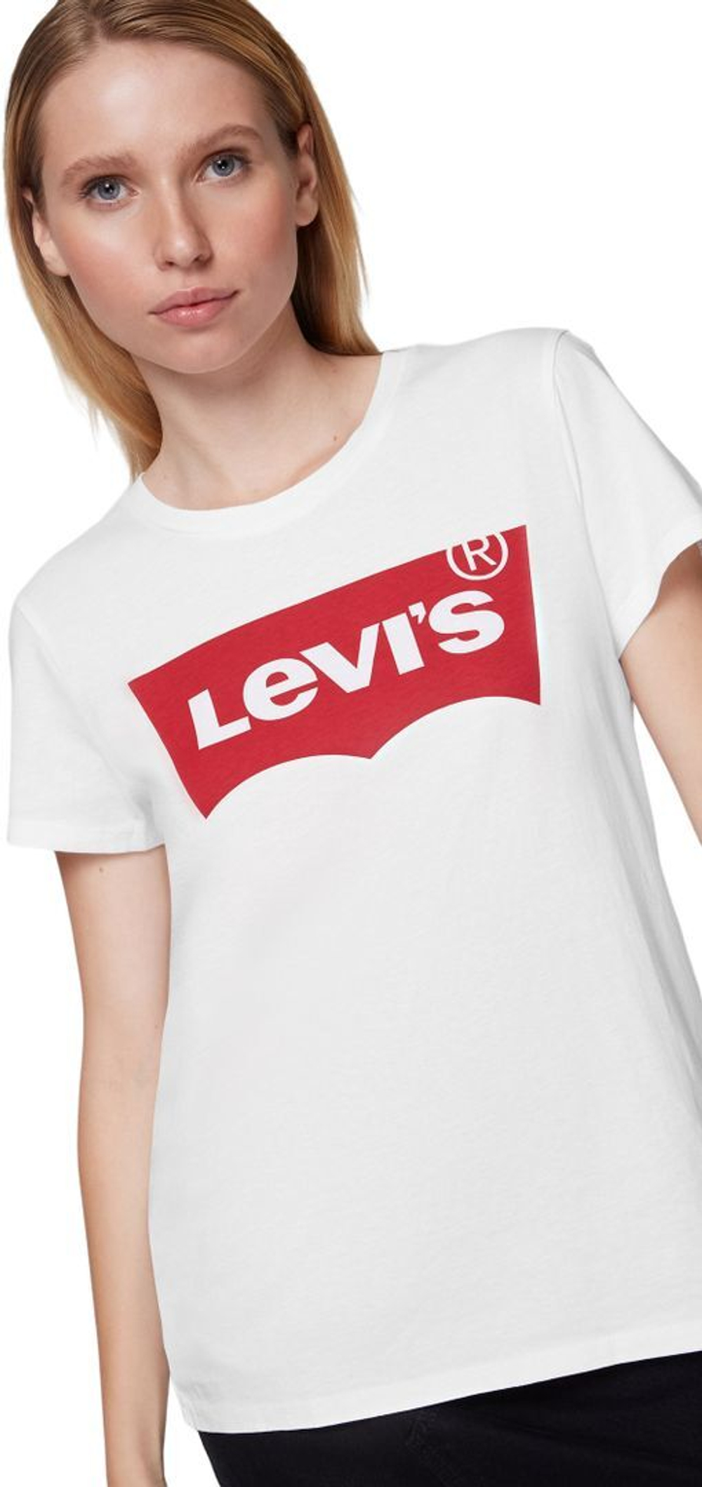 Футболка Levis Levi's Original THE PERFECT TEE LARGE BATWING WHITE GRA white