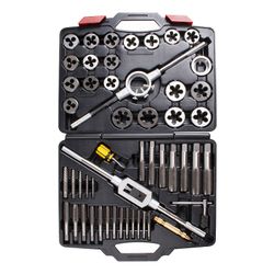 МАСТАК (351-10051C) Набор метчиков и плашек SK-5, 1/4"-1", кейс, 51 предмет