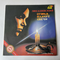 Винтажная виниловая пластинка LP Михаил Звездинский, Сгорая, Плачут Свечи (СССР 1991) Хрупкое Сердце