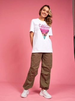 Футболка калифорния california оверсайз белая