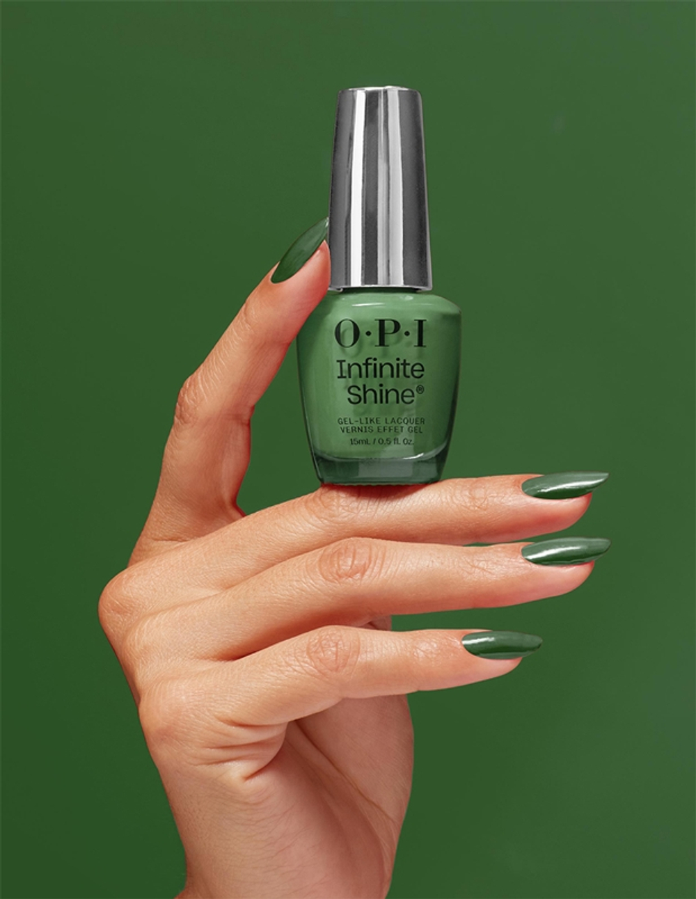 OPI Infinite Shine Silk - Лак для ногтей с гелевым эффектом Happily Evergreen After, 15 ml