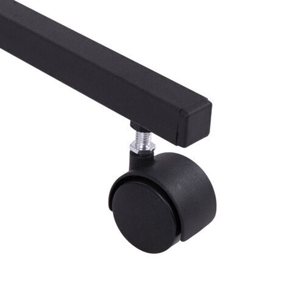 Стол BRABIX "Smart CD-015", 600х380х670-880 мм, ЛОФТ, регулируемый, колеса, металл/ЛДСП ясень, каркас черный, 641887