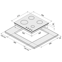 Газовая варочная панель Krona Hagel 60 WH