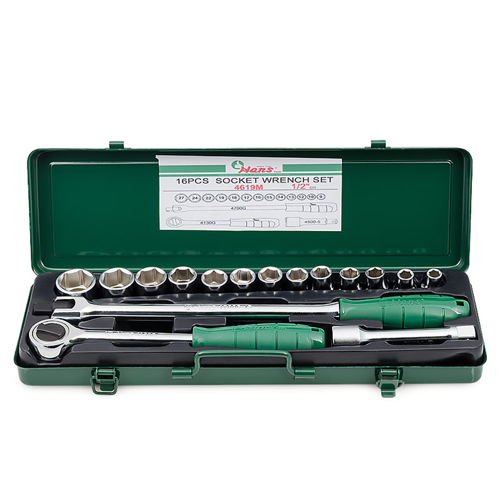 Набор 6-гранных торцевых головок Hans, 4619M