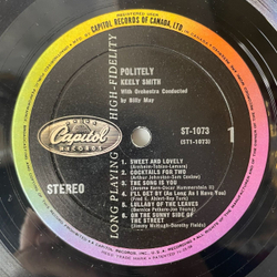 Винтажная виниловая пластинка LP Keely Smith With Billy May And His Orchestra Politely (USA 1958)