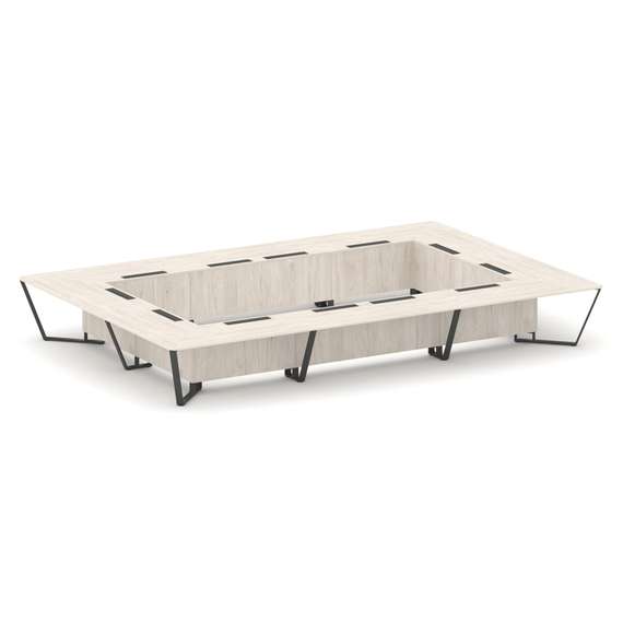 Steel Meet Стол переговорный прямоугольный KDK-PR.B.SP-26K2 Денвер Светлый/Металл Антрацит 6000*4000