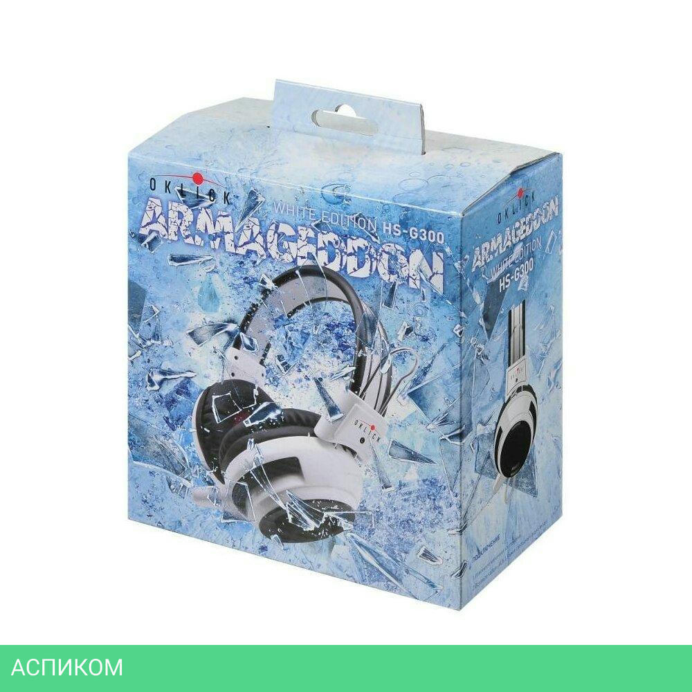 Наушники Oklick HS-G300 Armageddon белый/черный (361558)