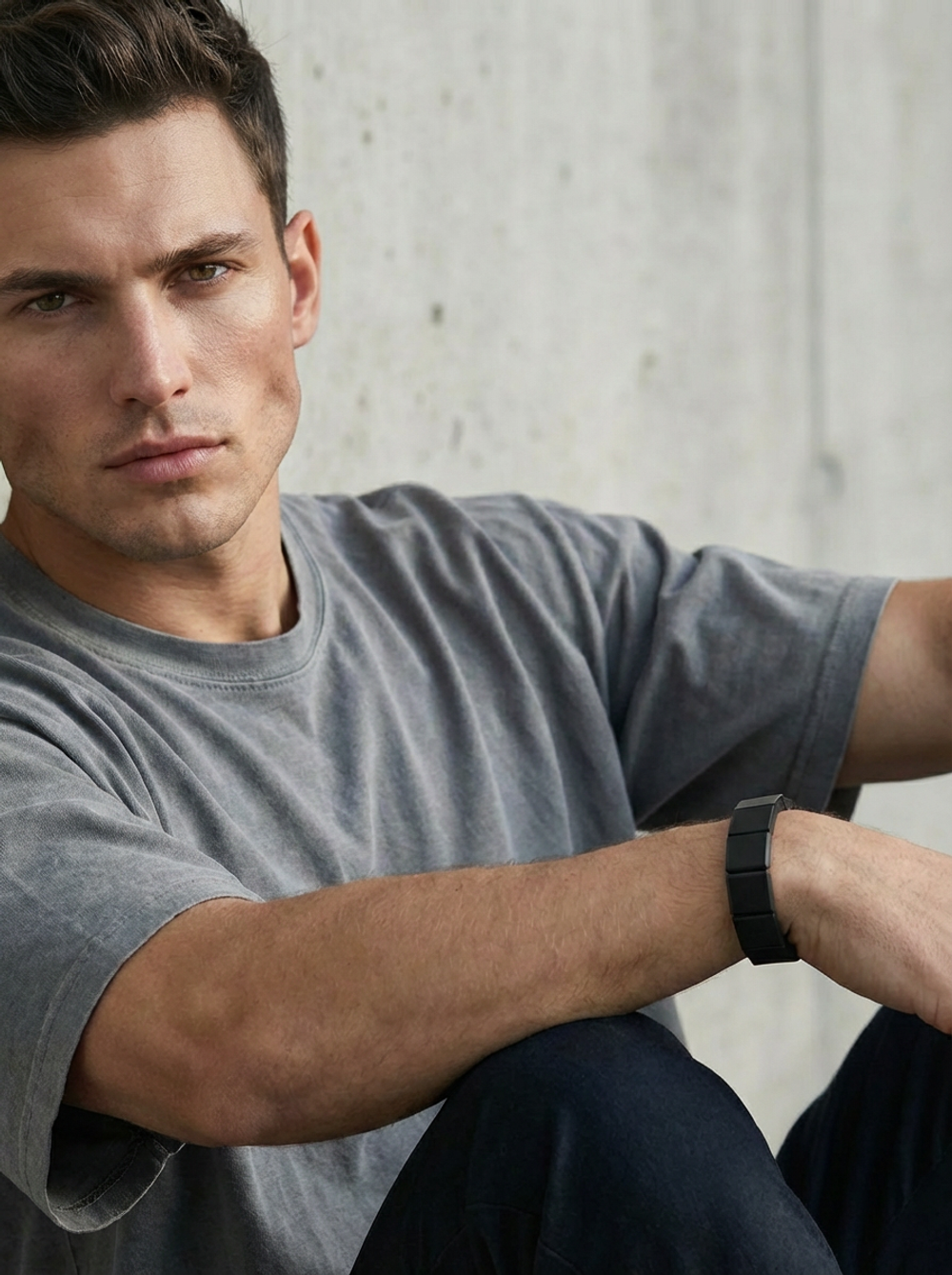 Браслет из черного натурального янтаря