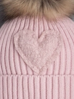 Шапка зимняя вязаная с помпоном для девочки
