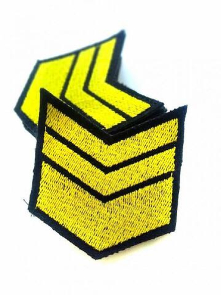 Нашивка за выслугу 7 лет желтая (на липучке)