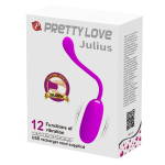 Лиловое перезаряжаемое виброяйцо 7,8см Pretty Love Julius BI-014653