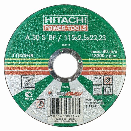Диск абразивный Hitachi 115*2.5*22 металл