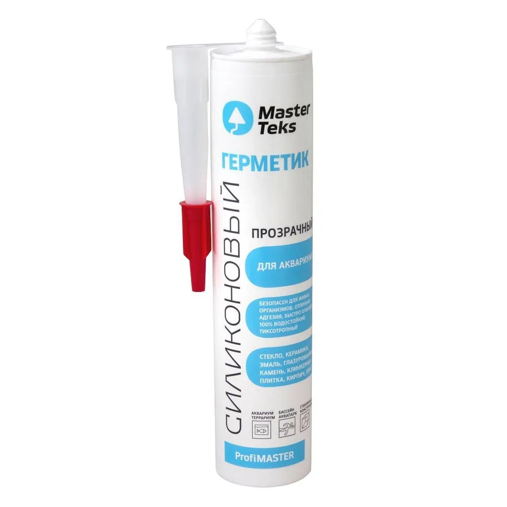 ГЕРМЕТИК СИЛИКОНОВЫЙ MASTERTEKS PROFIMASTER ДЛЯ АКВАРИУМОВ 290 МЛ ПРОЗРАЧНЫЙ