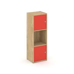 Locker plus Комплект №1 LK.K-001 Тиквуд Светлый/Красный 408*350*1203