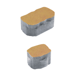 Тротуарная плитка Арена - Листопад гладкий Сахара, комплект из 2 видов плит