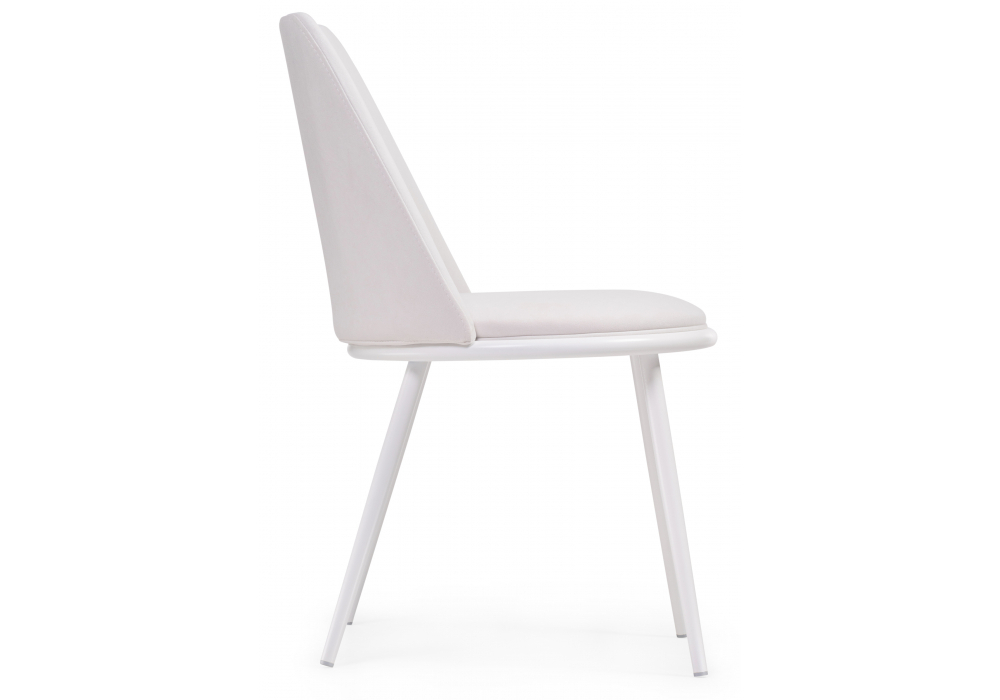 Стул на металлокаркасе Woodville Алдис катания вайт, белый матовый, ножки белые