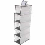 Кофр-органайзер подвесной 5 отделений "Эфолт", 30*15*70см, цвет пыльно-серый