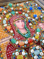 Принт-И21а Ткань с нанесенной авторской схемой Богородица Смоленская