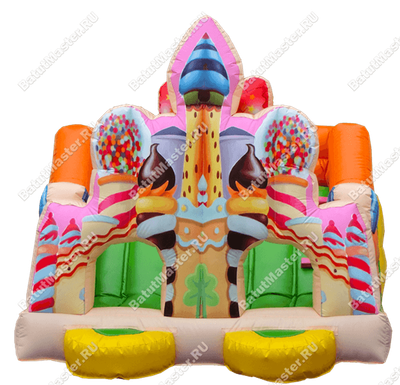 Надувная горка "Сладкий замок"
