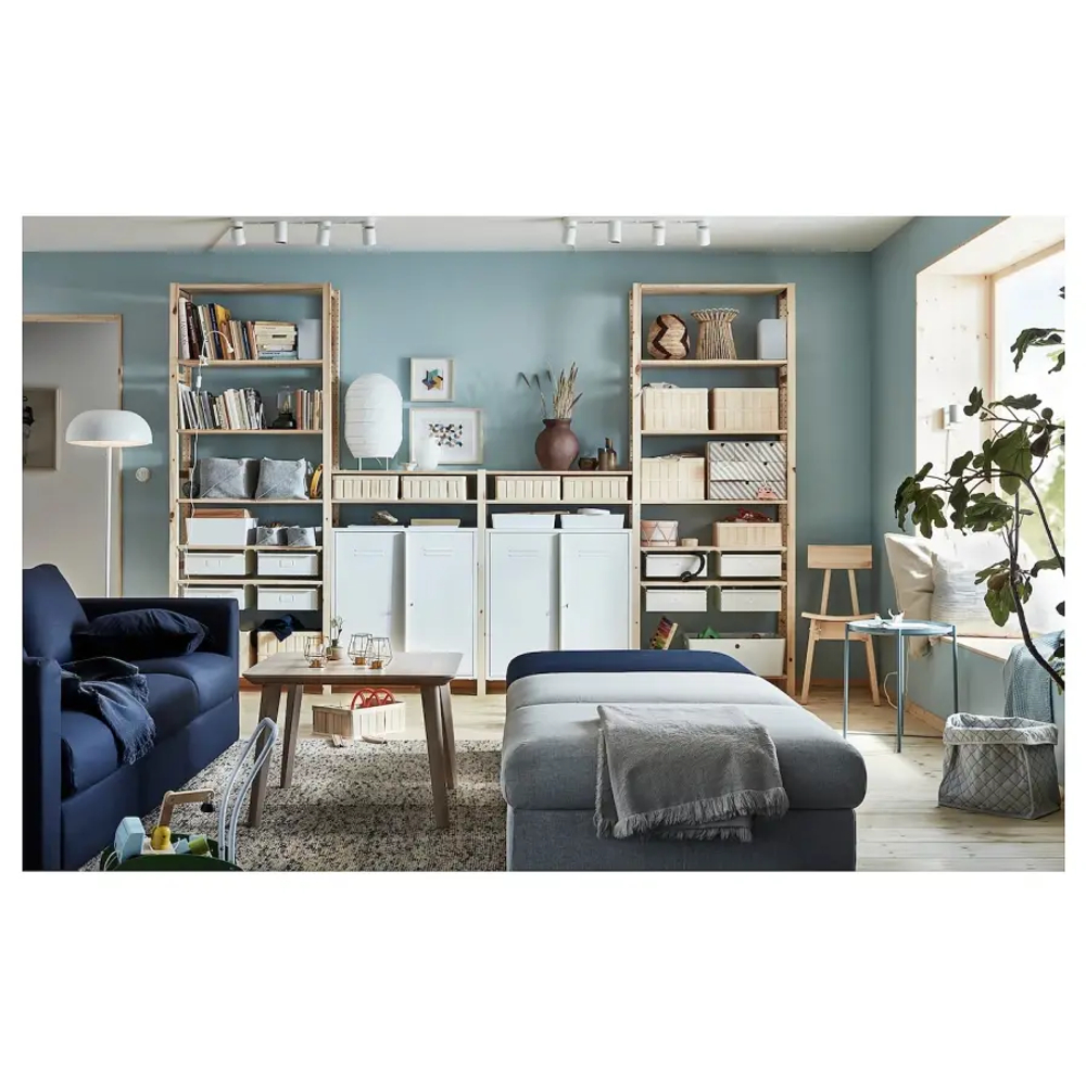 Комбинация для хранения - IKEA IVAR/ ИВАР ИКЕА, 344х30х226 см, сосна/белый