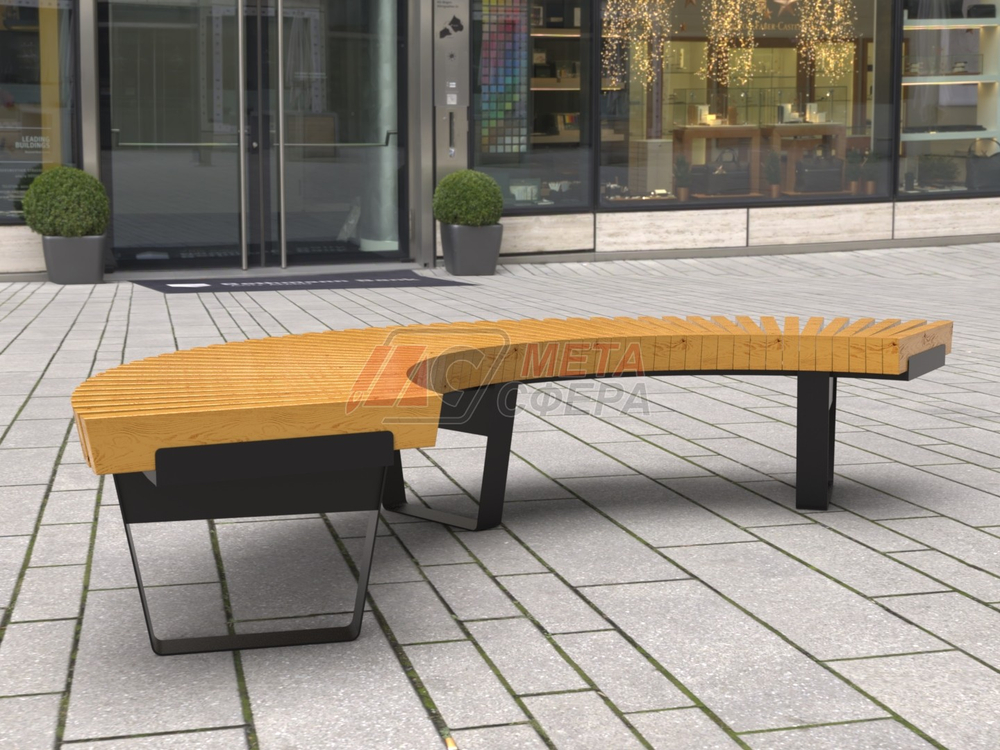 Лавка Rail Road 02 радиусная