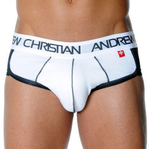 Мужские трусы брифы с задним пуш ап Andrew Christian Active Shape  White Brief AC54
