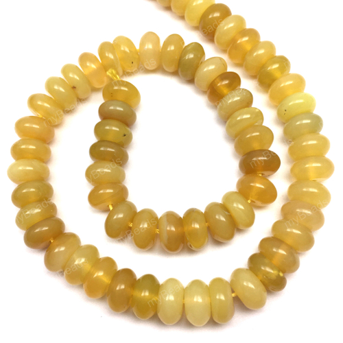Опал желтый ок.10х5 мм, бусины - рондели