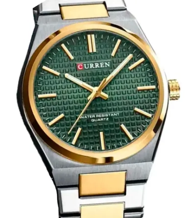 Часы наручные кварцевые CURREN на металлическом браслете, серебристый/серебристо-золотистый W8510-01