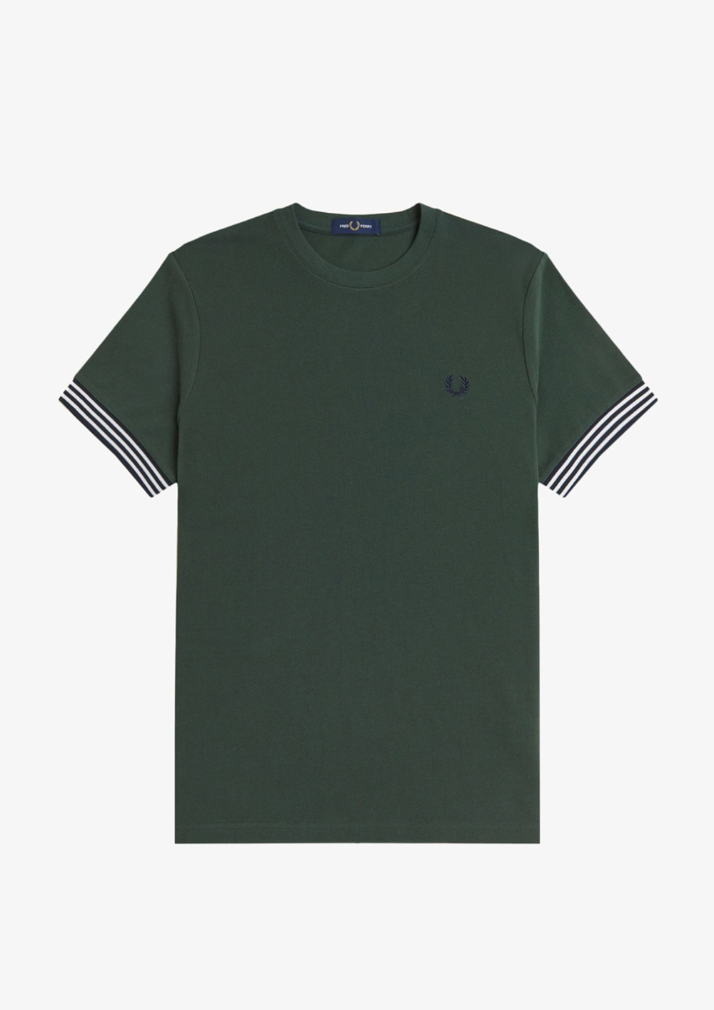 Футболка FRED PERRY Striped Cuff T-Shirt