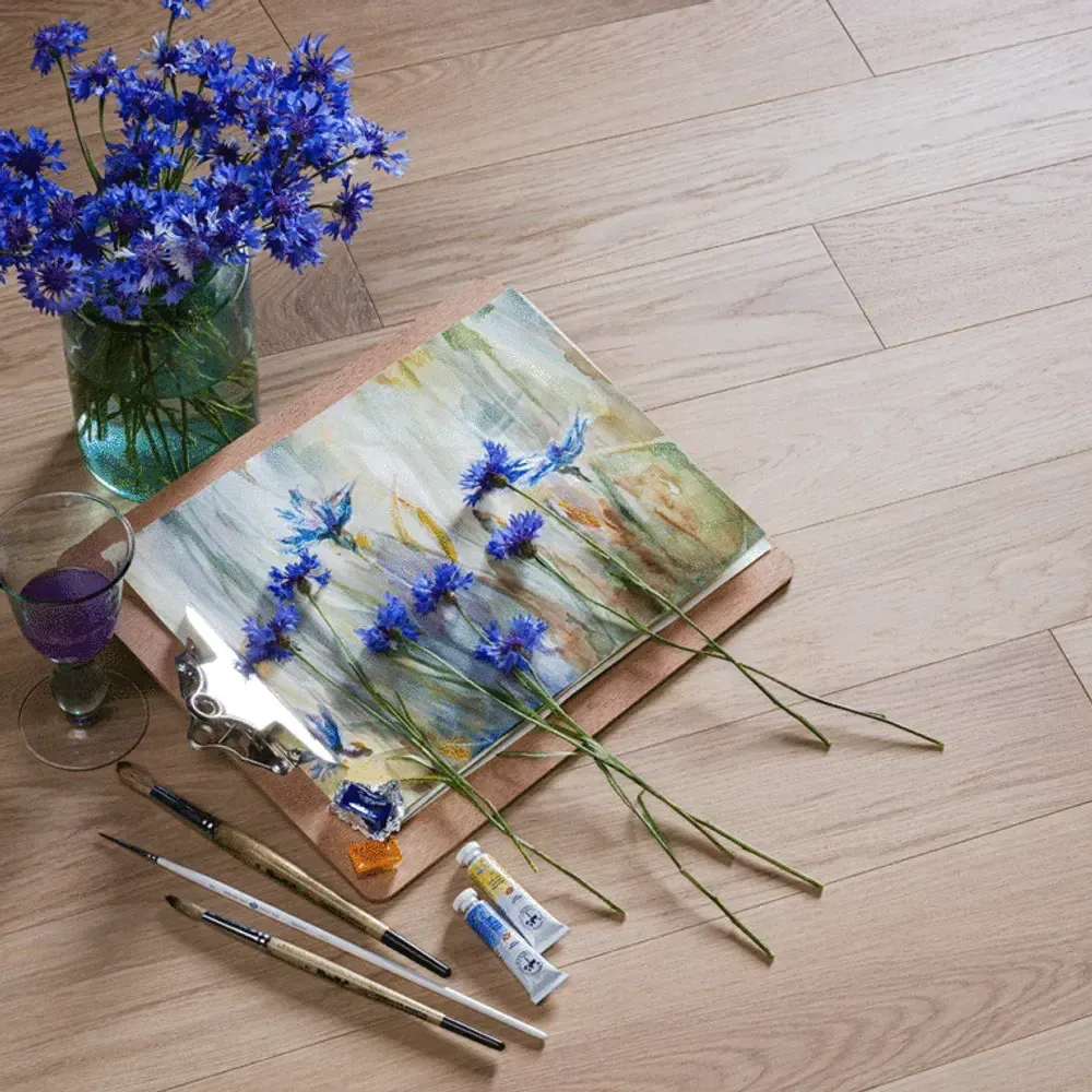 Инженерный паркет Coswick Дуб Серый Дэви (Davy's Grey) Шелковое масло ультраматовое