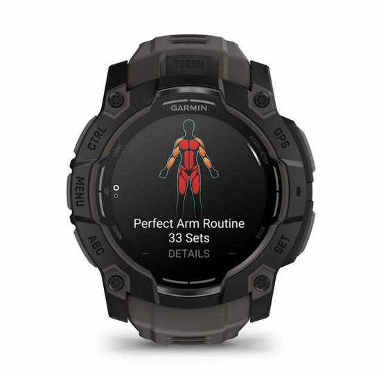 Умные часы Garmin Instinct 3 Amoled 50 mm black with Charcoal Band