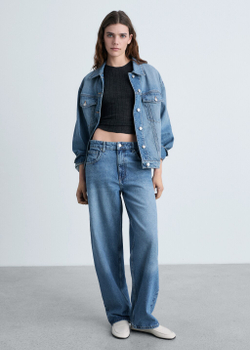 Джинсы-баллоны со средней талией