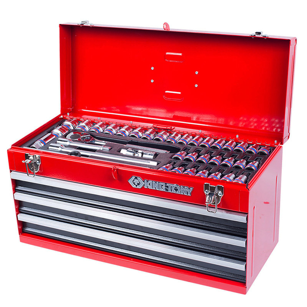 KING TONY (901-069MR01) Набор инструментов универсальный, выдвижной ящик, 69 предметов