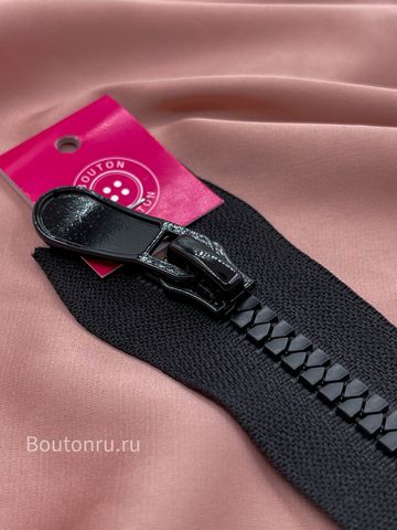 Молния тракторная черная с массивным овальным бегунком