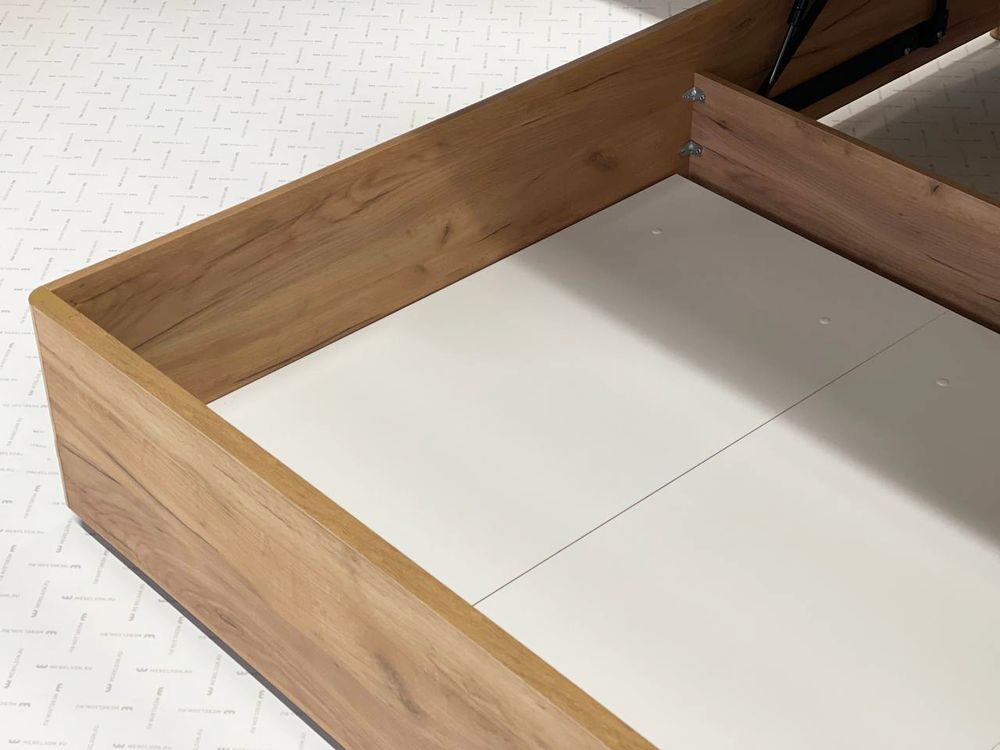 Кровать Адам с подъемным механиз (дуб крафт золотой/грей алькантара)