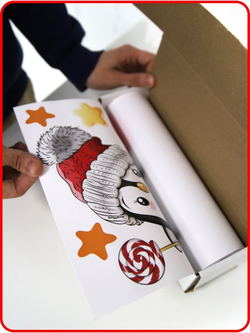 Новогодние наклейки стикеры на подарки, окна, декор для дома