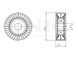 Ролик натяжной приводного ремня UNIO TNS-10162
