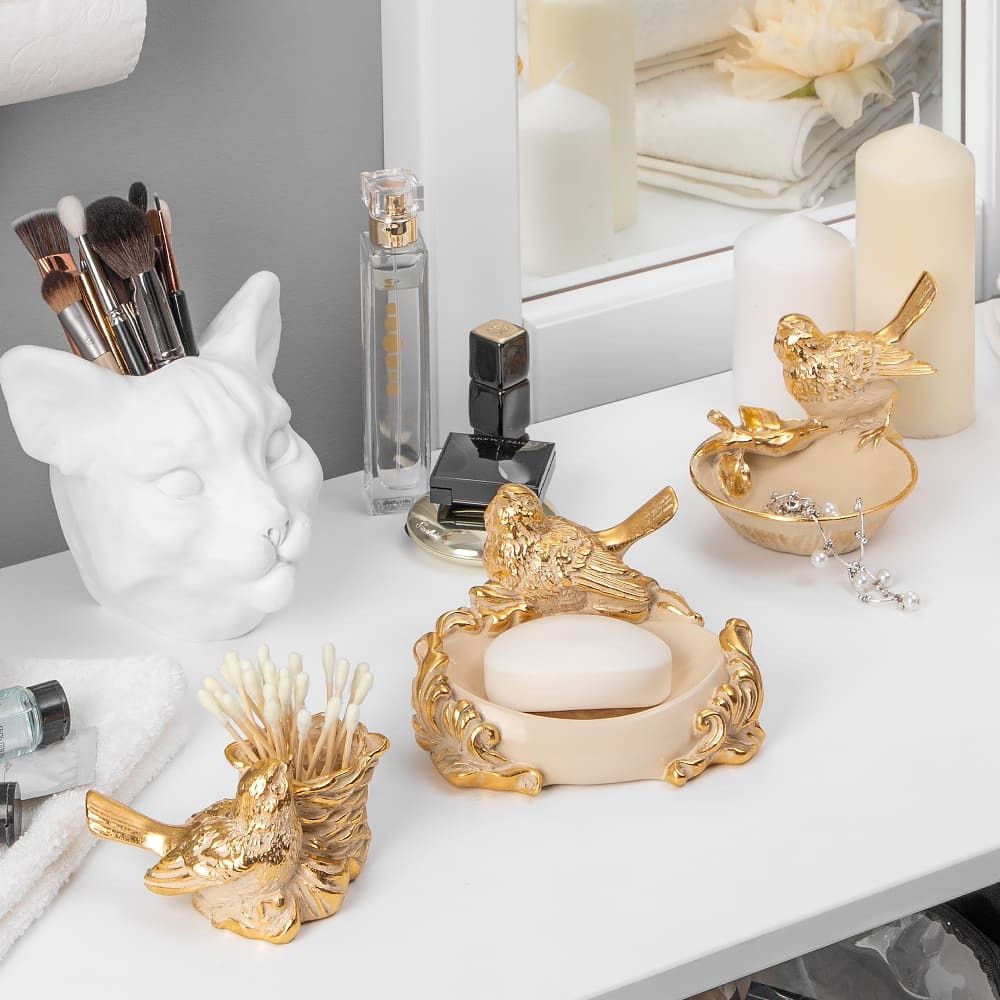 Мыльница Птичка Терра Айвори