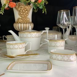 Lenardi 145-334 Чайный сервиз 18пр. ЖОЗЕФИНА в под.уп.(х2) Костяной фарфор