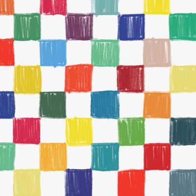 Разноцветная карандашная клетка